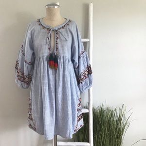 Zara embroidered dress